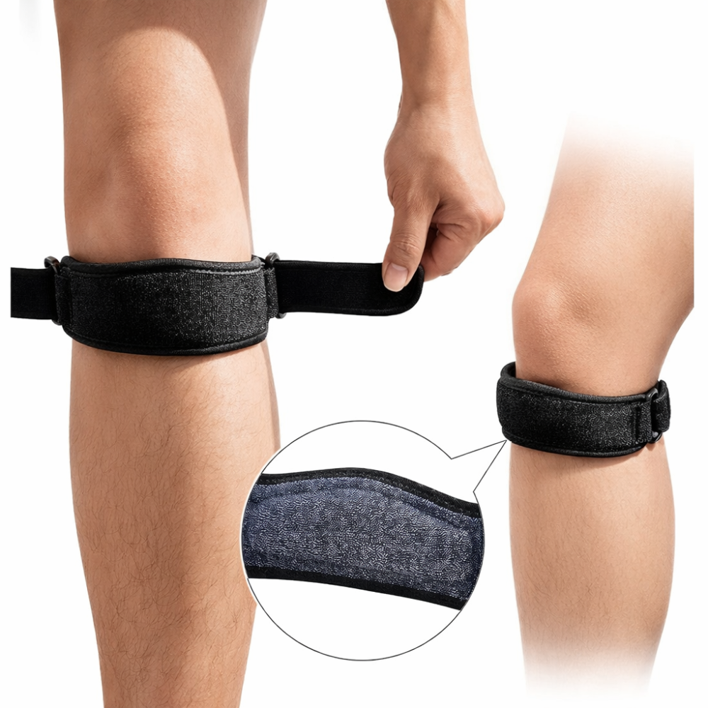 Patella strap fitting guide