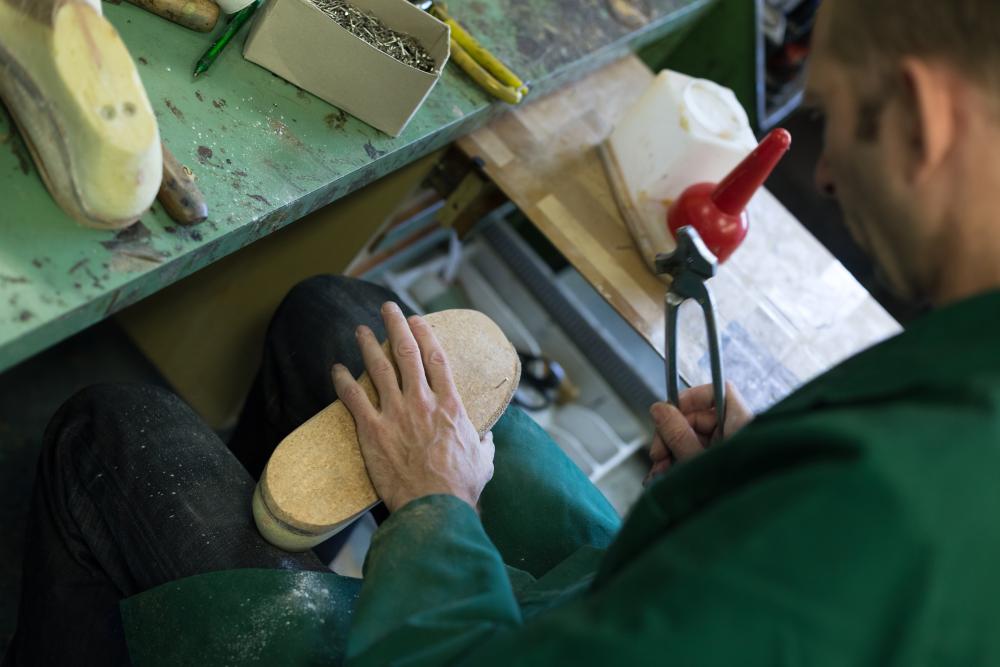 Cork in use a workshop