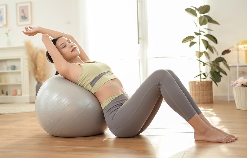 Exercise with balance ball