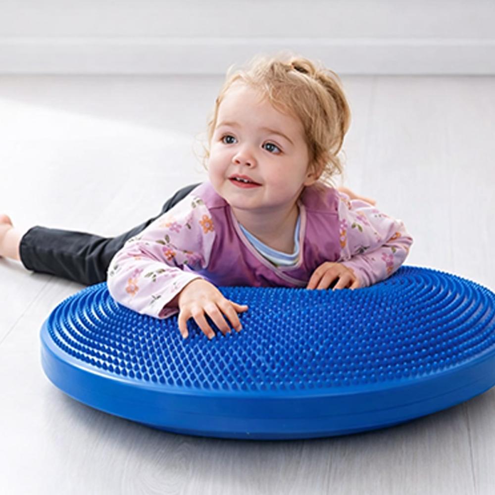 Sensory Tactile Air Wobble Cushion 60cm showing small child playing
