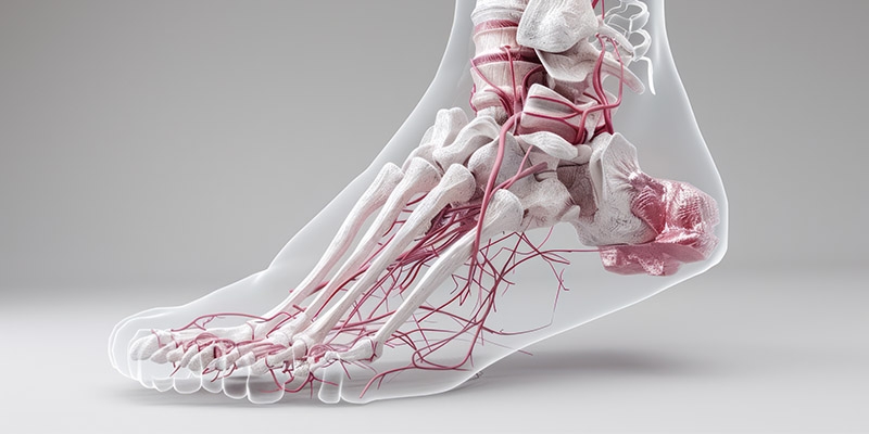 Night splint worn in bed for plantar fasciitis