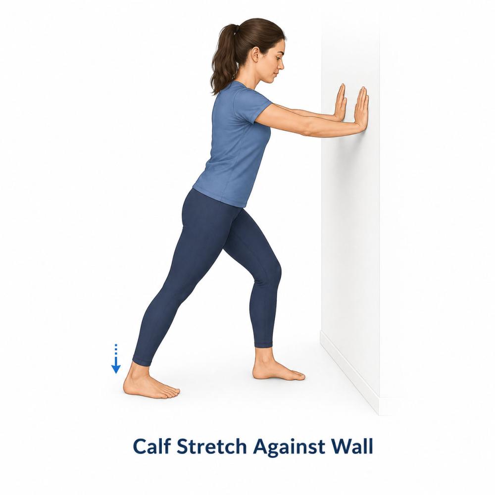 Calf Stretch Against Wall