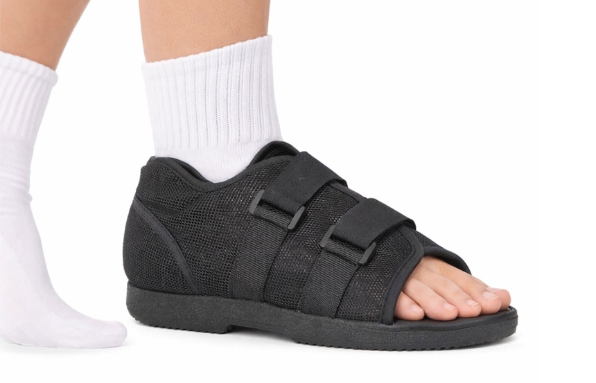 Injured Foot in Post Op Shoe