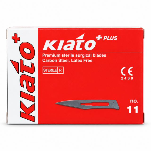 Kiato Plus Red Carbon Steel Blades - 100 Blades