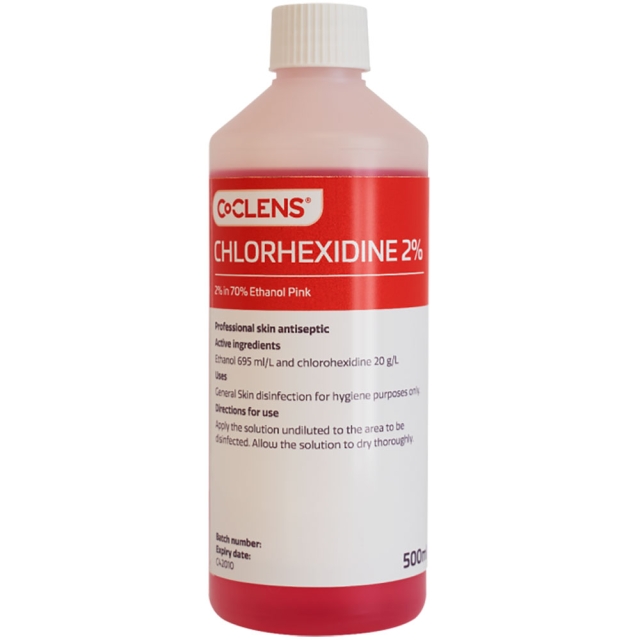 Co-Clens 2% Chlorhexidine in Ethanol 500ml