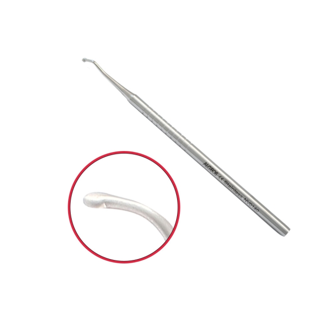 Probe Spoon End 13cm. Straight/spoon/single-ended. Professional probe for Podiatry, Chiropody and other nail treatments.