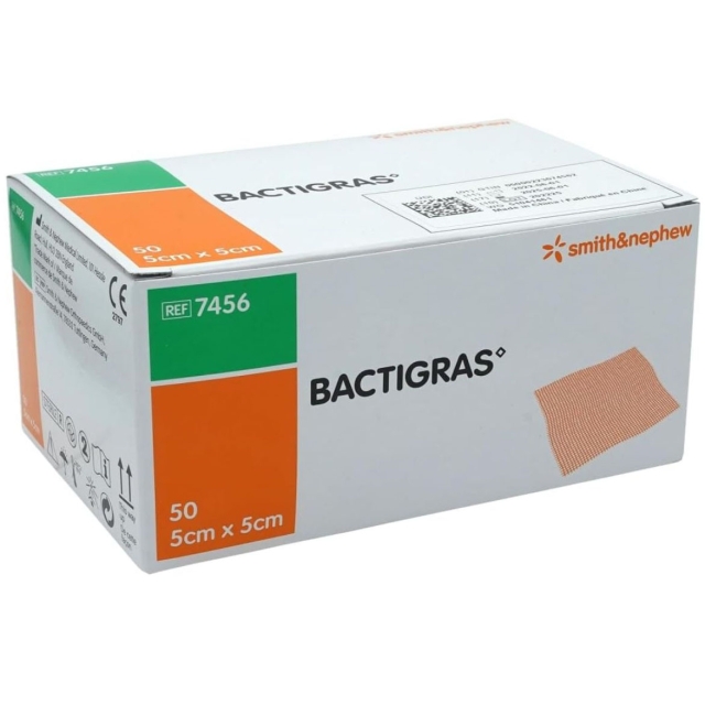 Bactigras Sterile Gauze Dressings 5cm x 5cm - Box of 50