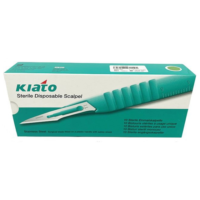 Kiato Sterile Disposable Scalpels No.15 - Stainless Steel