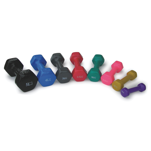 Physioworx Neoprene Dumbbells | Hexagon weights | Fitness, Gym, HIIT, Rehabilitation, Home exercise