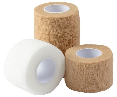 Physioworx Rip Cohesive Cotton Bandage - Self-Adherent - Non slip Nonwoven Material - Water resistant