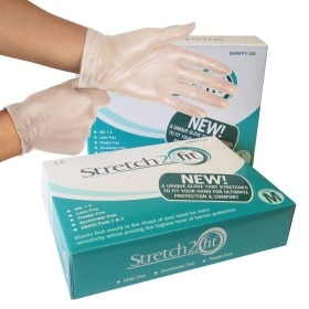 Stretch 2 Fit Hypoallergenic Gloves - Stretchable and Wide Fit