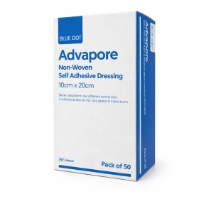 Advapore Fabric Non-Woven Adhesive Wound Dressing - 10cm x 20cm