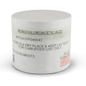 Monochloroacetic Acid. Caustic agent effective in the treatment and removal of plantar warts and verruca
