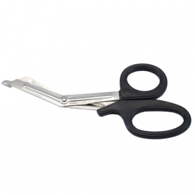 Utility Scissors - Straight/serrated blade - 18cm. Plastic handles. 