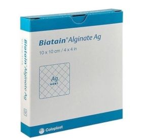 Biatain Alginate Ag (10cm x 10cm) box of 10