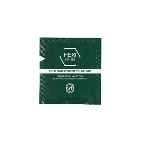 HEXI HUB Disinfection Wipes for Medical Devices  2% Chlorhexidine in 70% Alcohol - Sachet view
