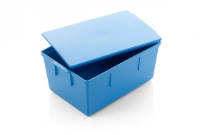 Blue Autoclavable Box with Lid - 200m 150mm x 51mm
