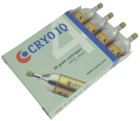 Cryoalfa/CryoIQ N2O Gas Cartridge x 25g x 8-10 Applications - Box of 4