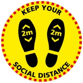 Keep Your Social Distance Vinyl Floor Sign