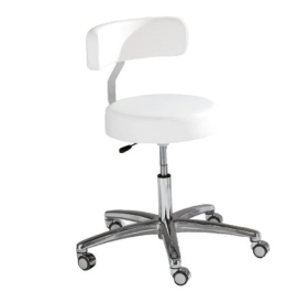Clinic Round Stool With Back Rest