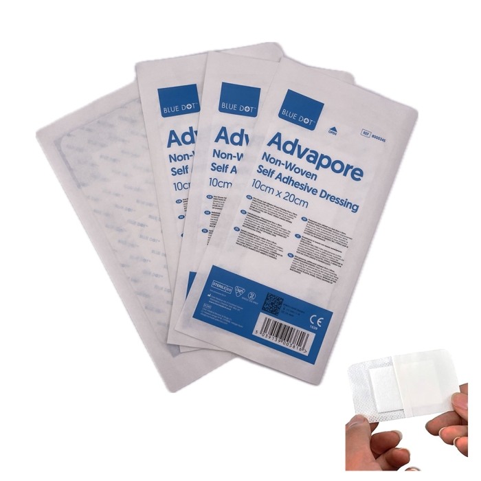 Advapore Fabric Non Woven Adhesive Wound Dressing. Algeos