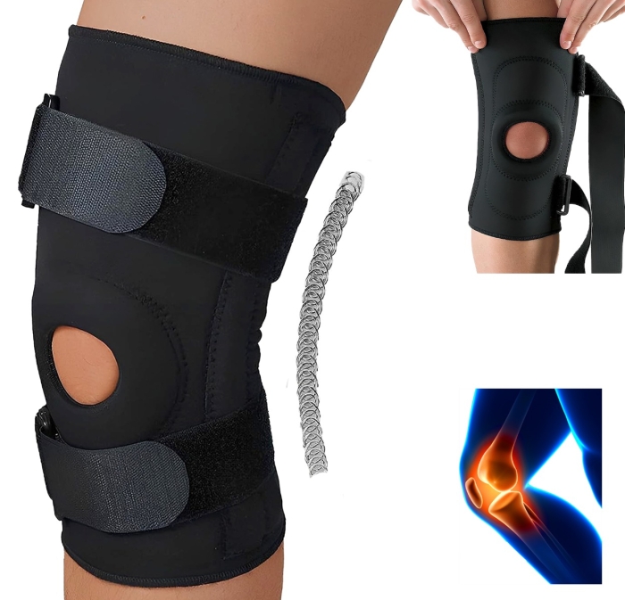 Knee Brace for Moderate Ligament Injuries, Adjustable Knee Support for  Women Men - Soft Neoprene Lining, Integrated Metal Stays, Force Resistance,  Relieves Joint Pressure, Fits Both Knees