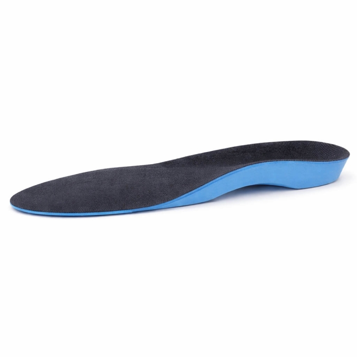 Slimflex Comfort low density full-length orthotic insoles showing top cover and base profile