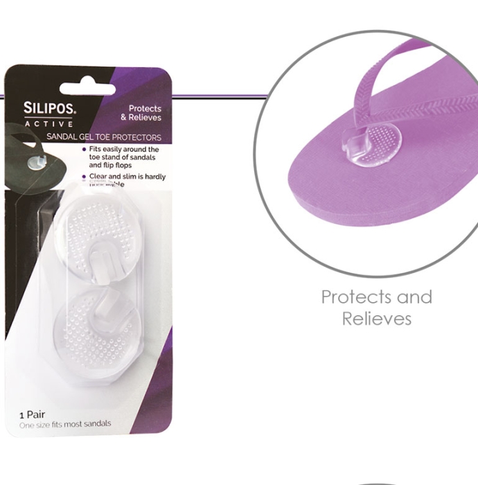 Silipos Active Sandal Gel Toe Protectors Algeos