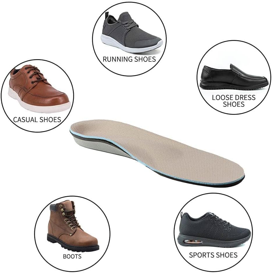 Motion control orthotic insoles top view